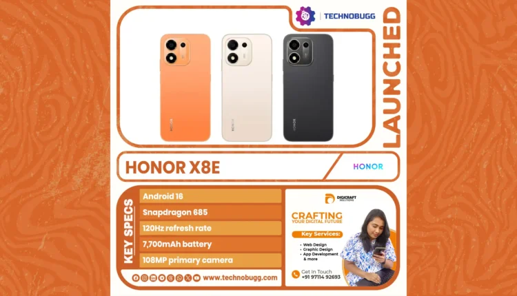 Honor X8e Unleashed: 120Hz Display, 108MP Camera, & 7700mAh Battery for Tech Enthusiasts